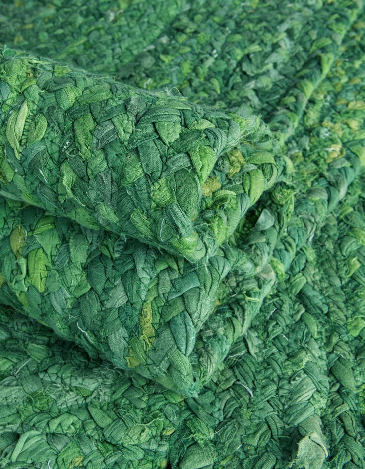 Detail image of  2' 6 x 6' 1  Hand Braided Chindi Runner Rug