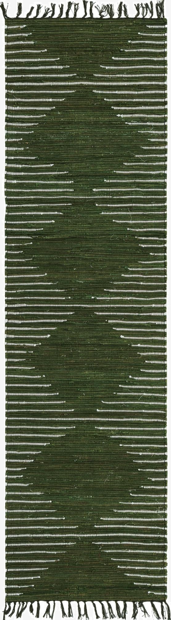  2' 7 x 10'  Hand Woven Chindi Cotton Runner Rug