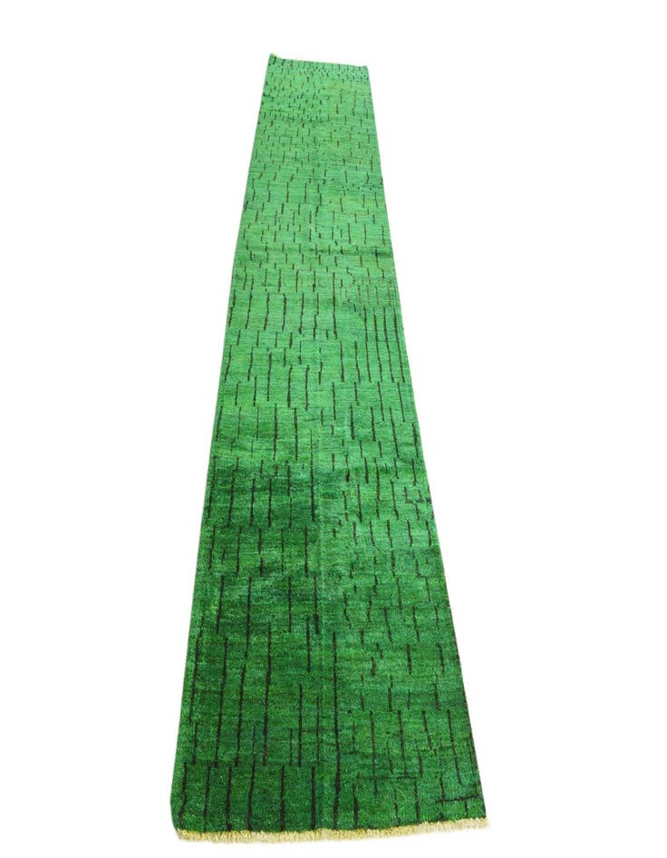 Detail image of  3' x 12' 1  Hand Knotted Darya Wool Runner Rug