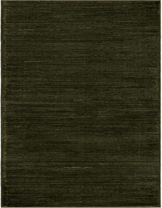 A dark green 8 ft runner rug with a subtle horizontal striped texture, perfect for a hallway.