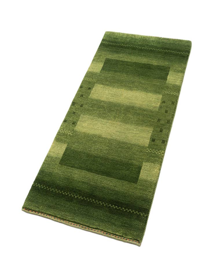 Detail image of  2' 4 x 4' 7  Hand Knotted Gabbeh Wool Runner Rug