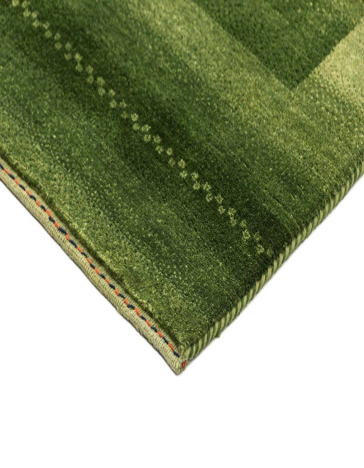 Detail image of  2' 4 x 4' 7  Hand Knotted Gabbeh Wool Runner Rug