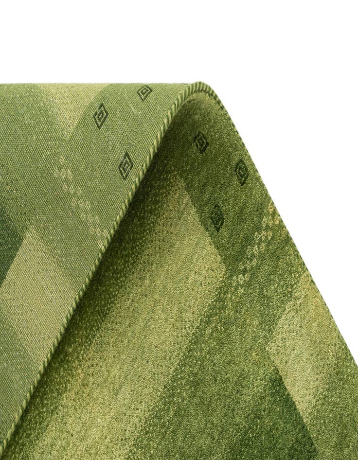 Detail image of  2' 4 x 4' 7  Hand Knotted Gabbeh Wool Runner Rug