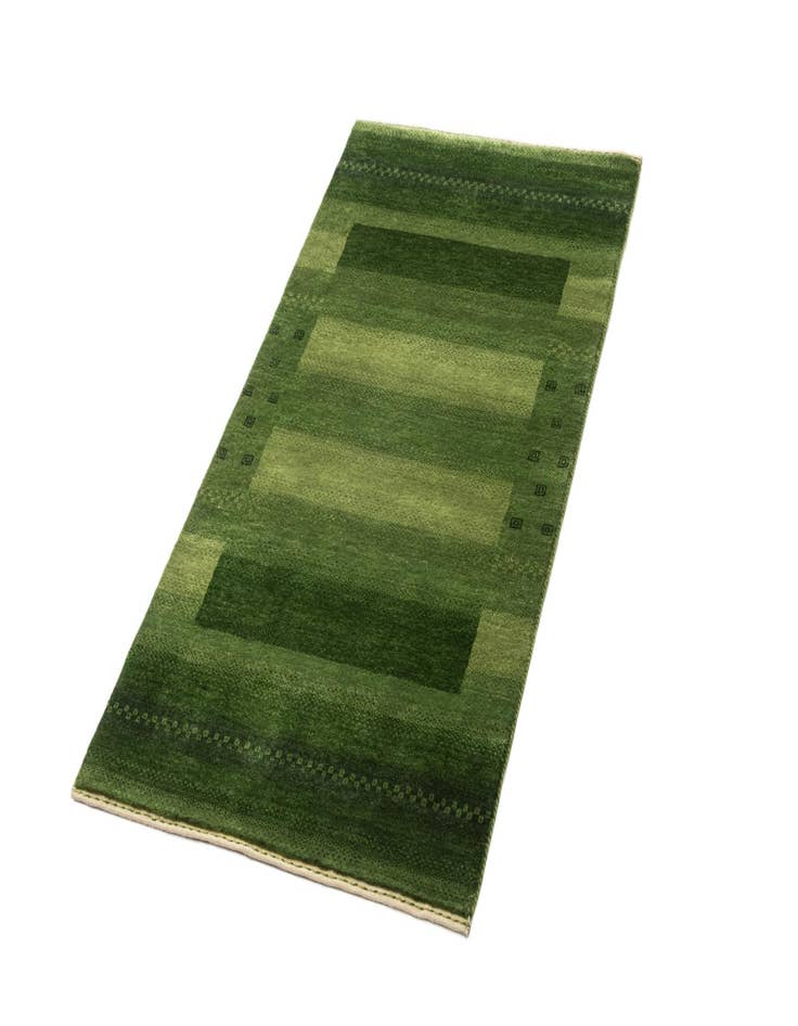 Detail image of  2' 4 x 4' 7  Hand Knotted Gabbeh Wool Runner Rug