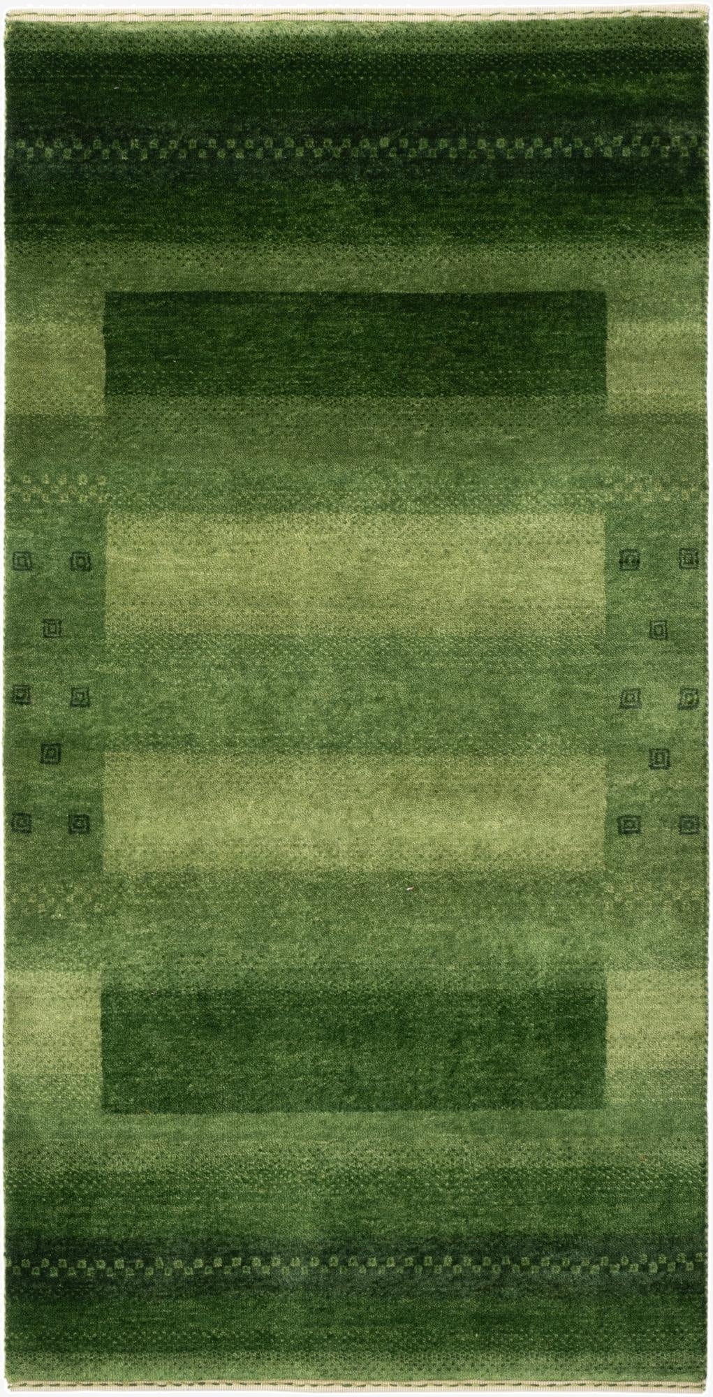  2' 4 x 4' 7  Hand Knotted Gabbeh Wool Runner Rug