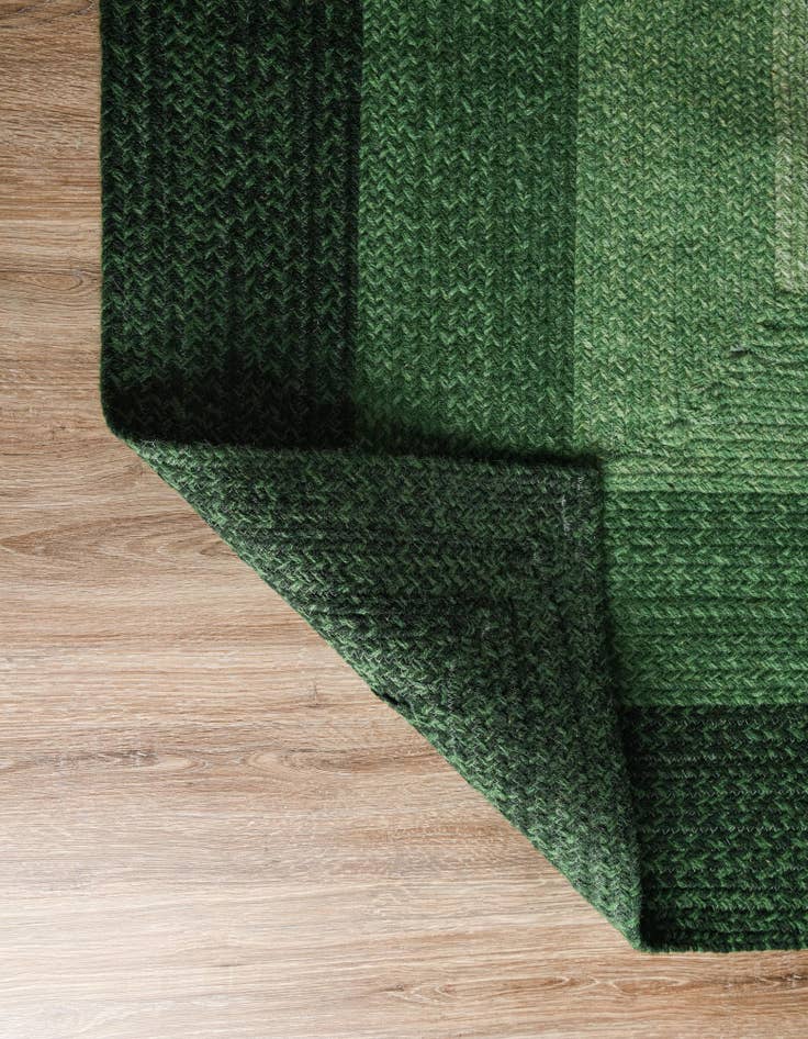 Detail image of  2' 7 x 8'  Hand Hand Braided Wool Runner Rug