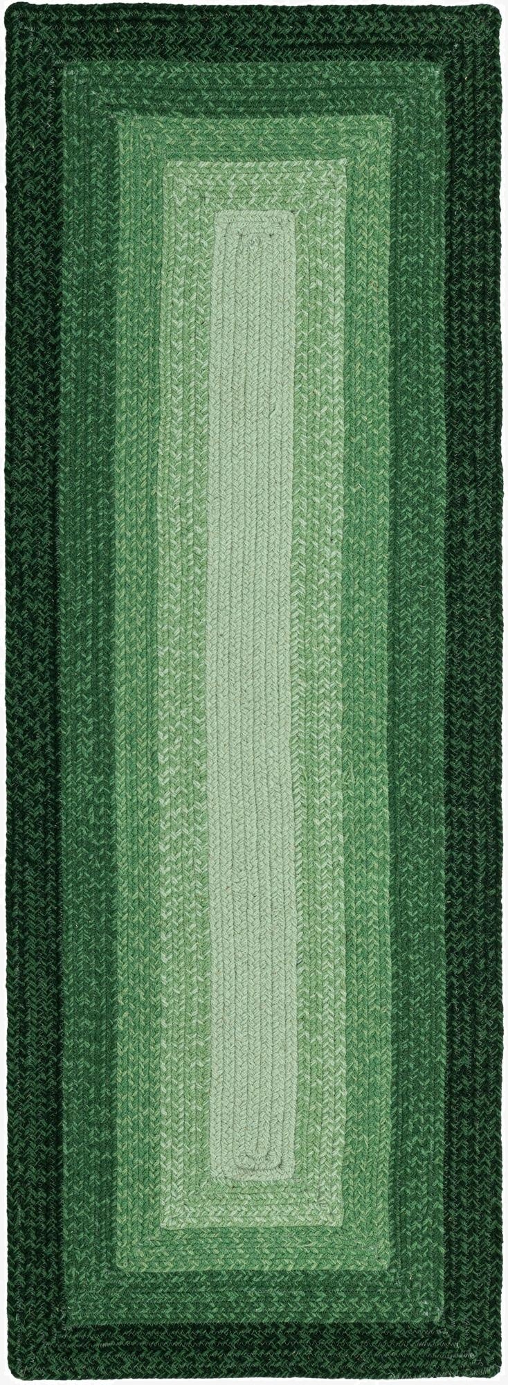  2' x 6' 1  Hand Hand Braided Wool Runner Rug