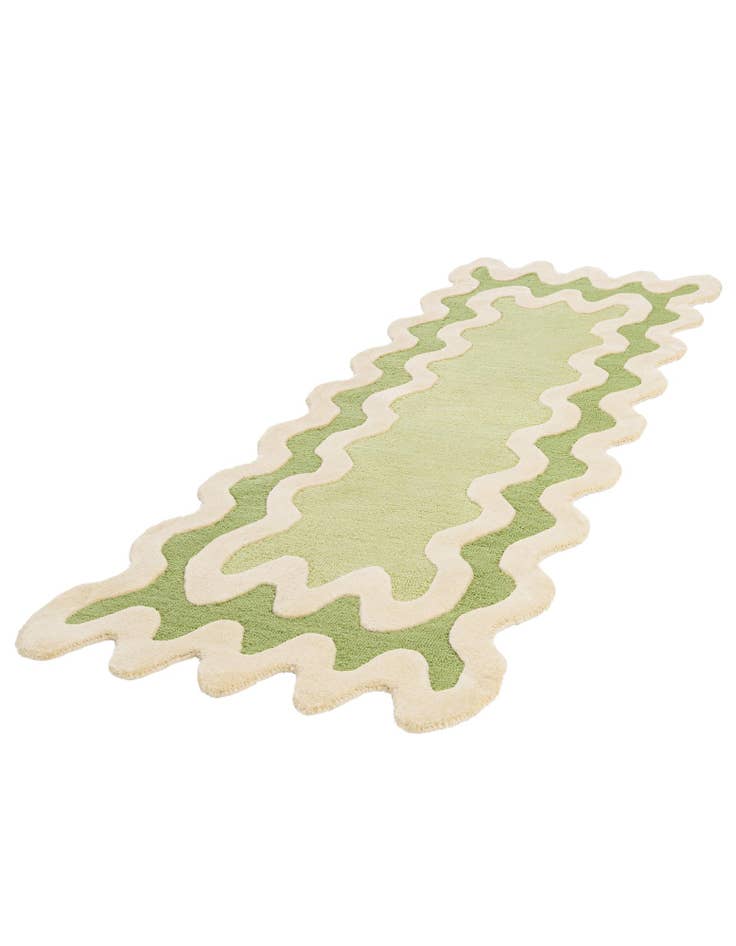 Detail image of  2' 7 x 8' Happy Rugs Wiggles Wool Runner