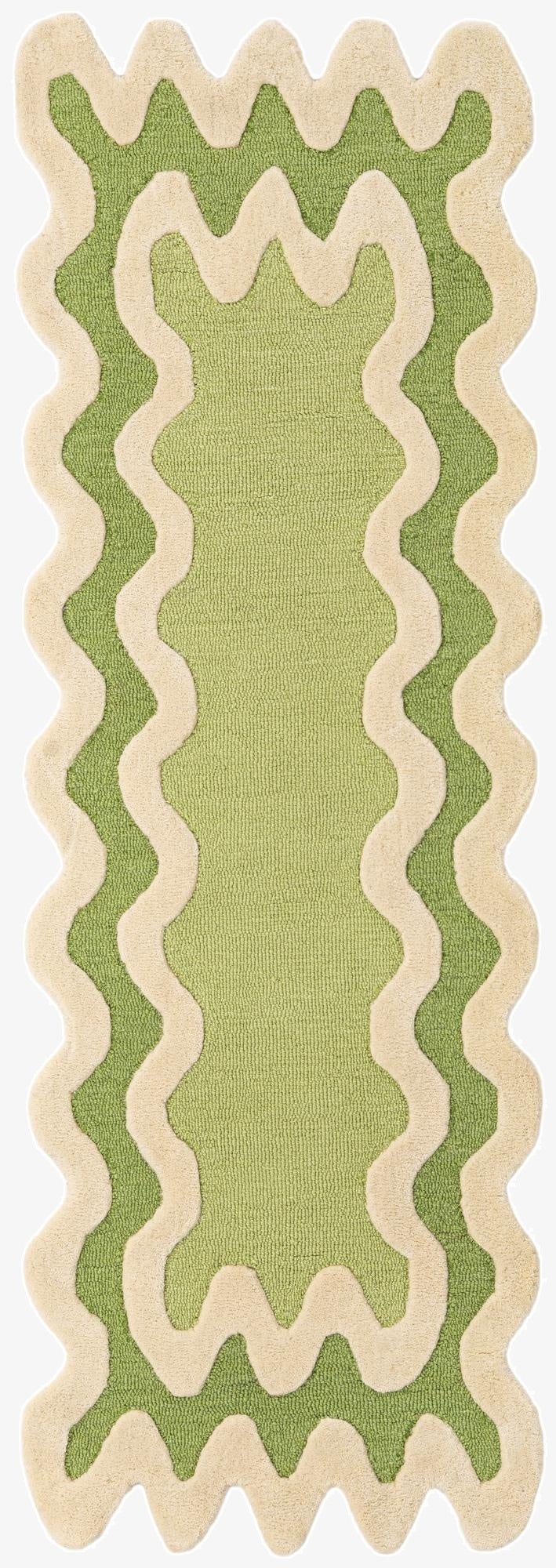  2' x 6' 1 Happy Rugs Wiggles Wool Runner