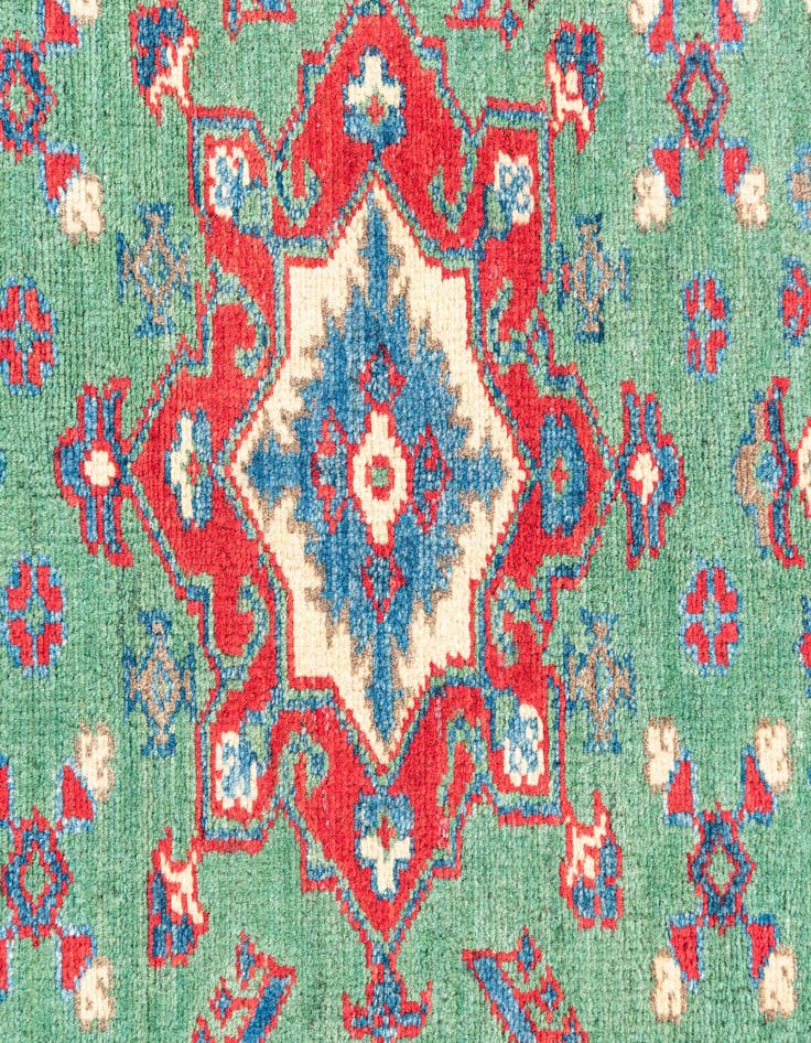 Detail image of  2' 8 x 9' 8  Hand Knotted Kazak Runner Rug