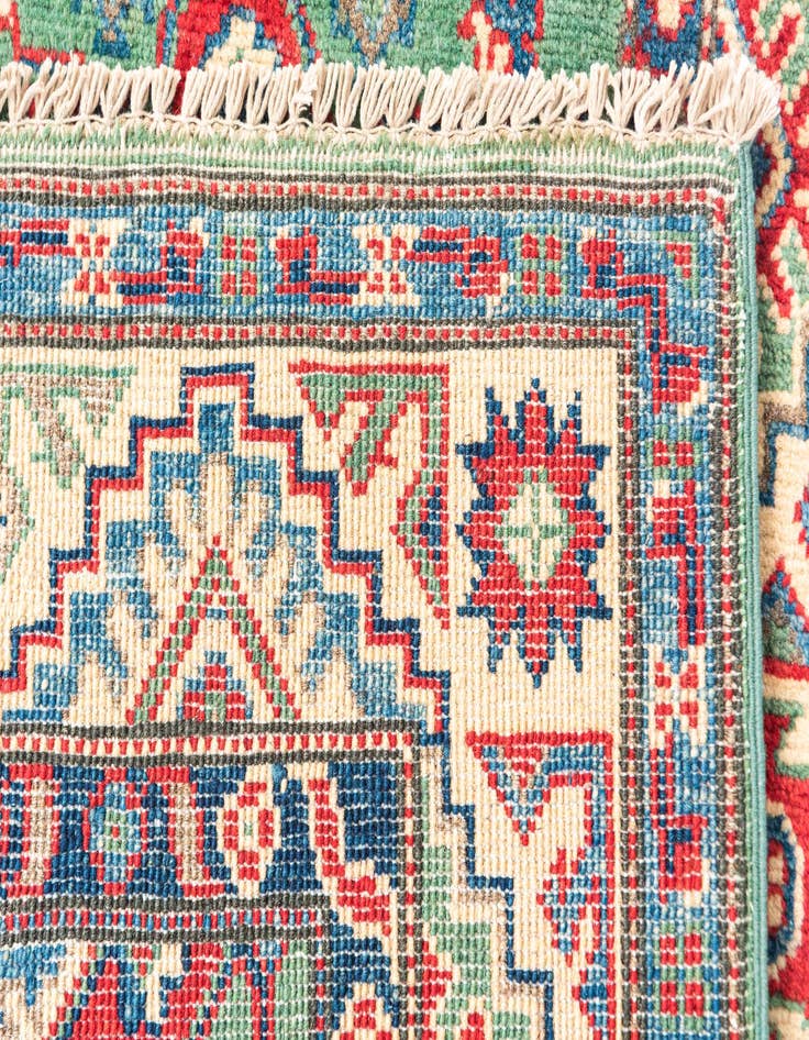 Detail image of  2' 8 x 9' 8  Hand Knotted Kazak Runner Rug