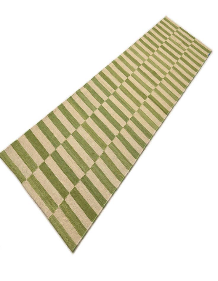 Detail image of  2' 6 x 9' 8  Hand Woven Kilim Modern Wool Runner Rug