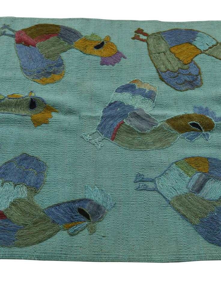 Detail image of  2' 4 x 9' 3  Hand Woven Kilim Suzani Wool Runner Rug