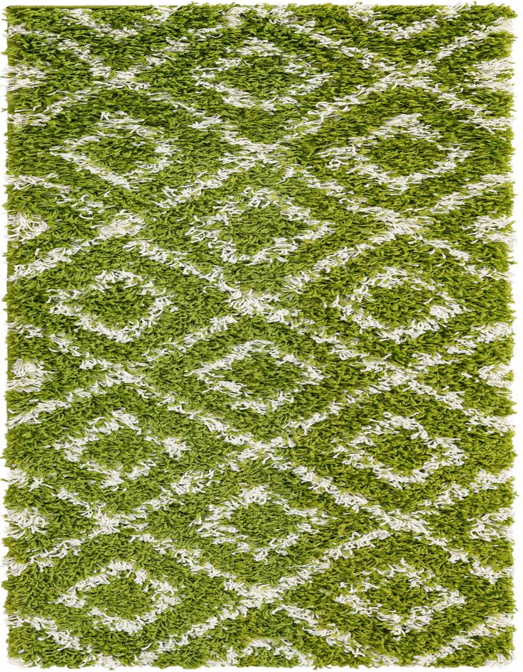 Detail image of  2' x 5' Lattice Shag Runner Rug
