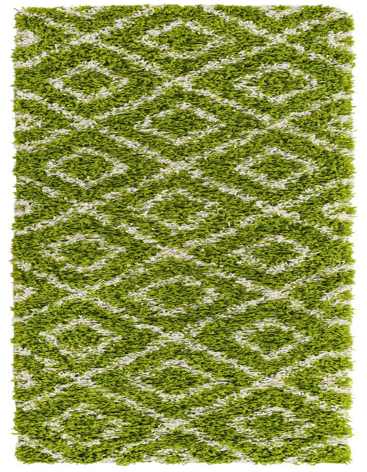 Detail image of  2' x 6' Lattice Shag Runner Rug
