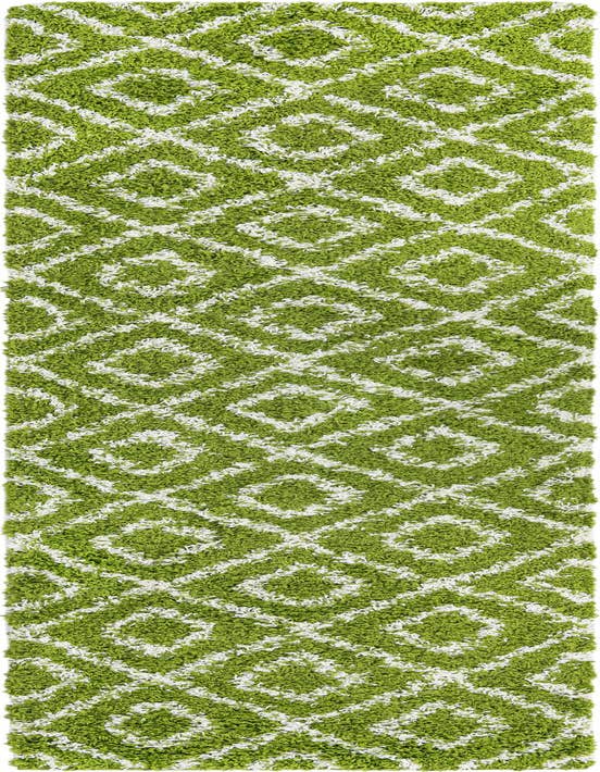 Detail image of  2' 7 x 10' Lattice Shag Runner Rug