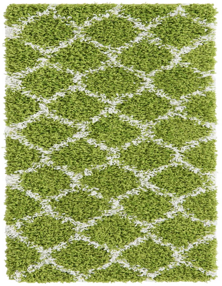 Detail image of  2' x 5' Lattice Shag Runner Rug