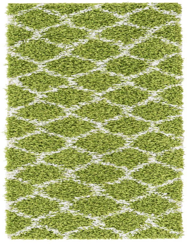 Detail image of  2' x 7' Lattice Shag Runner Rug
