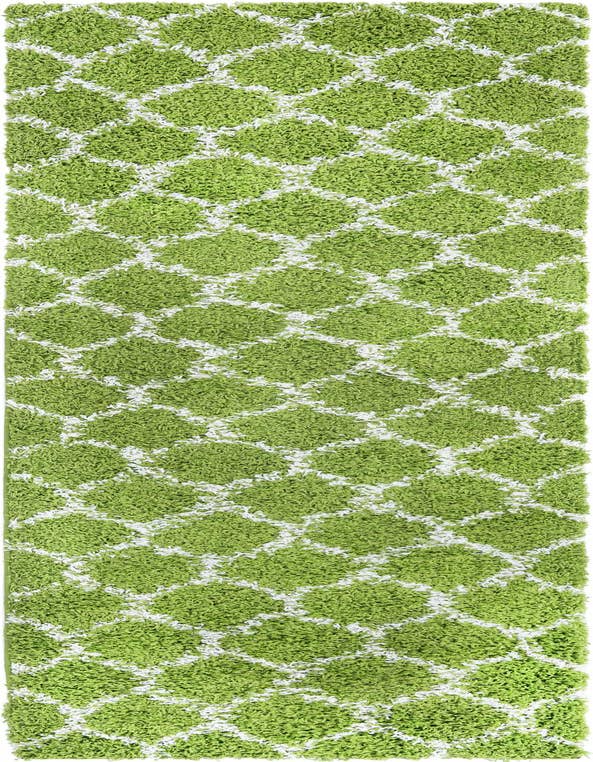 Detail image of  2' 7 x 10' Lattice Shag Runner Rug