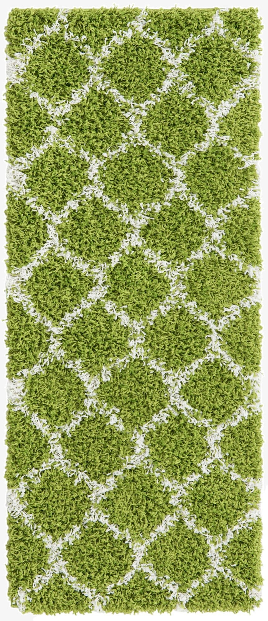  2' x 5' Lattice Shag Runner Rug