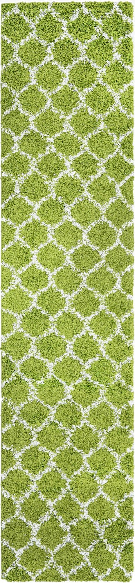  2' 7 x 12' Lattice Shag Runner Rug