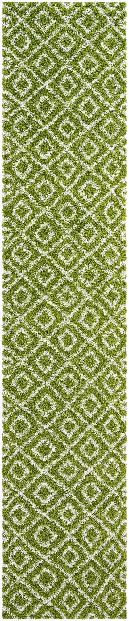  3' 3 x 16' 5 Lattice Shag Runner Rug