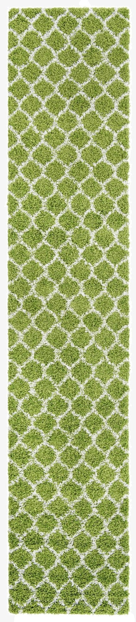  3' 3 x 16' 5 Lattice Shag Runner Rug