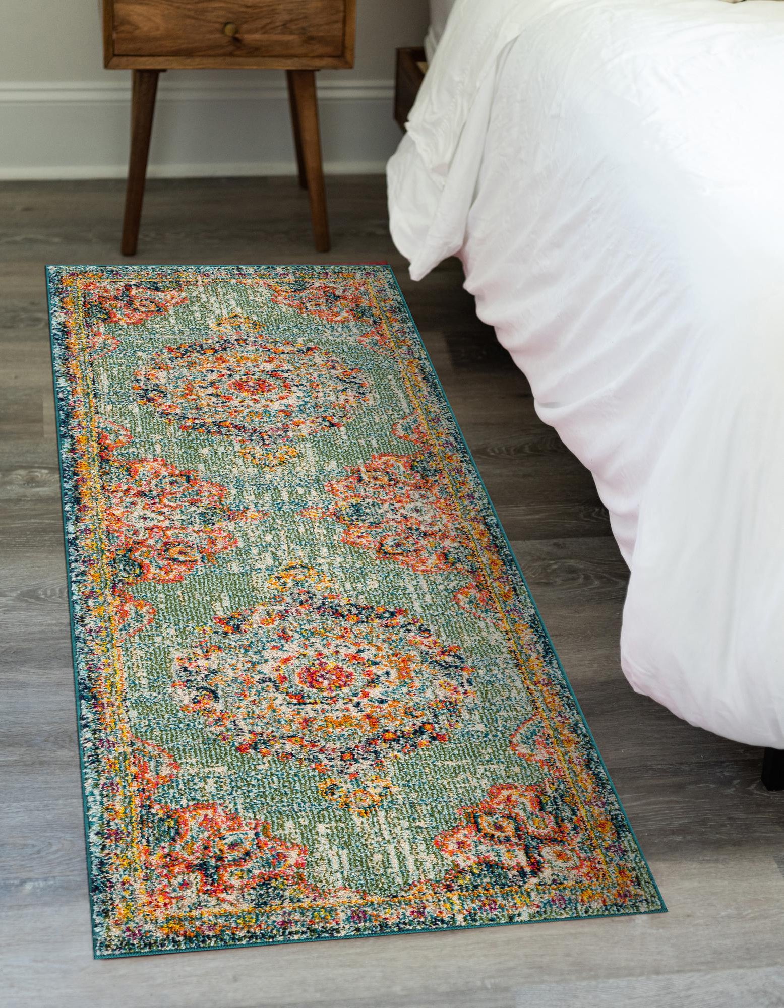 Green 2' x 4' Madeline Runner Rug | Rugs.com