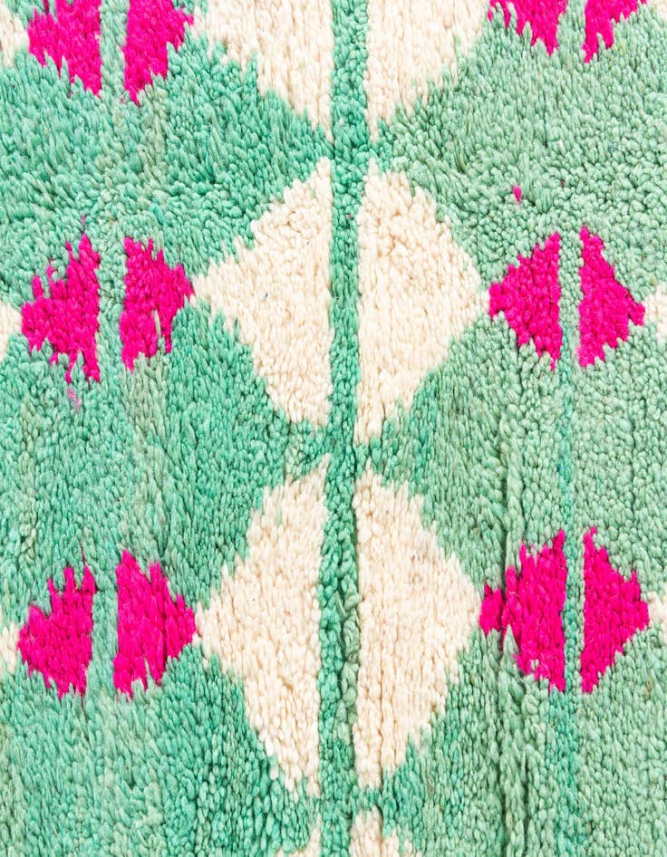 Detail image of  4' 6 x 7' 10  Hand Knotted Moroccan Wool Runner Rug