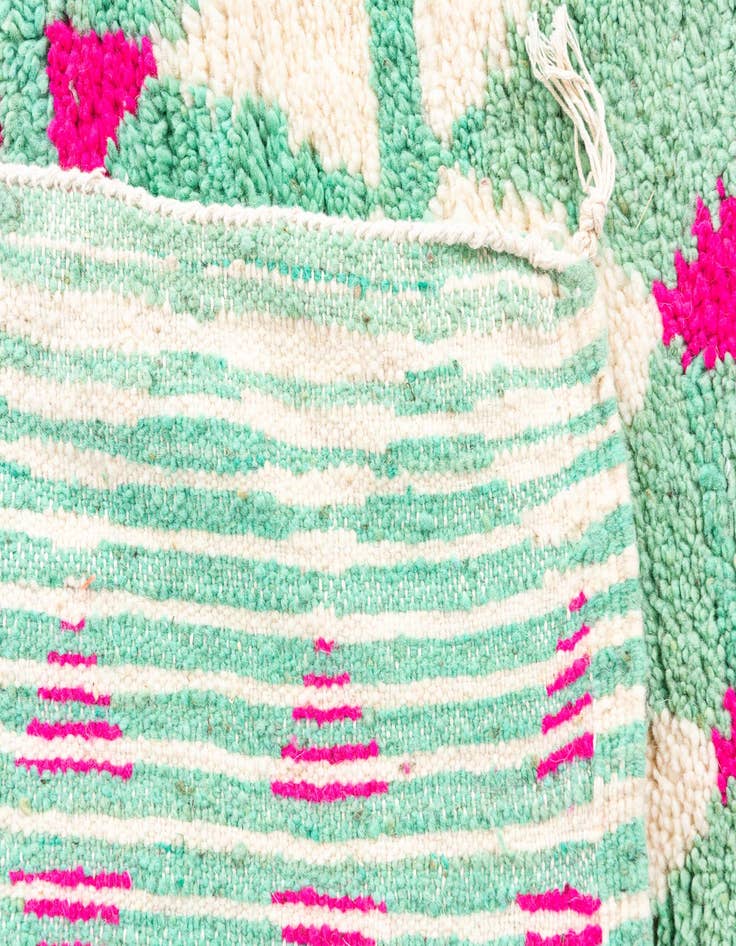 Detail image of  4' 6 x 7' 10  Hand Knotted Moroccan Wool Runner Rug