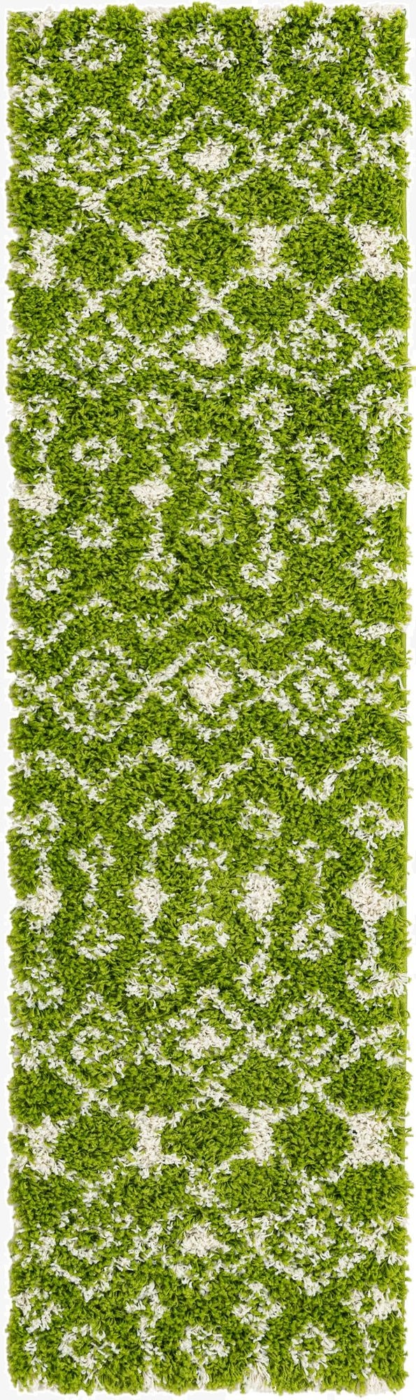  2' x 7' Moroccan Trellis Shag Runner Rug