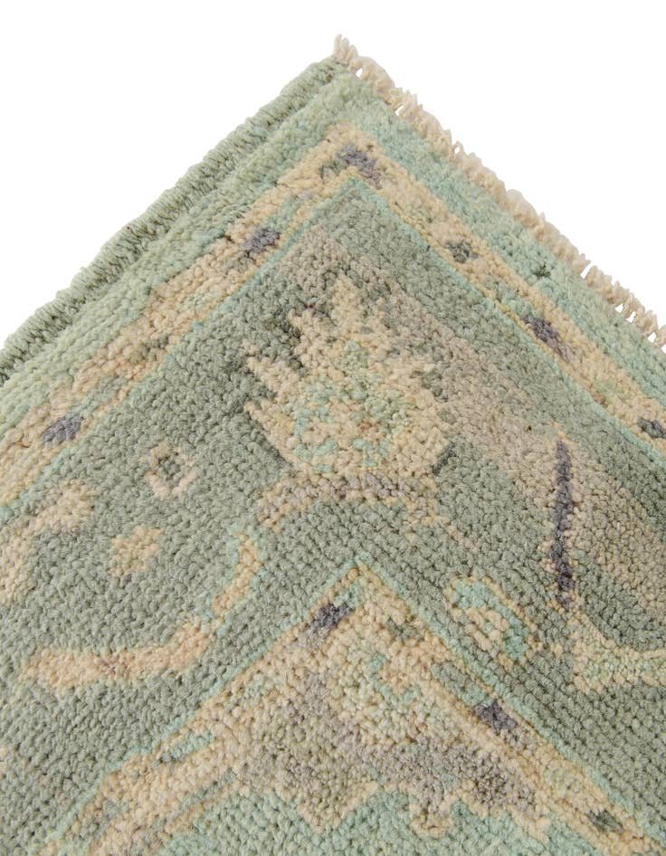 Detail image of  2' 11 x 9' 9  Hand Knotted Oushak Wool Runner Rug