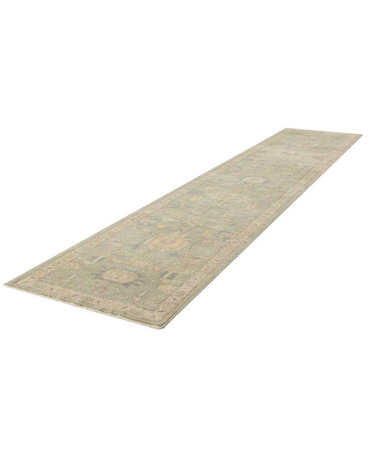 Detail image of  2' 10 x 14' 9  Hand Knotted Oushak Wool Runner Rug