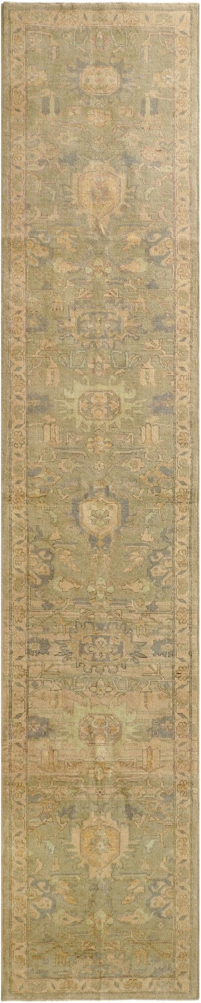  2' 10 x 14' 9  Hand Knotted Oushak Wool Runner Rug