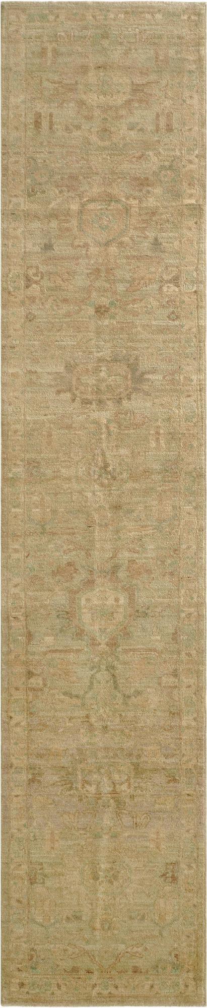  2' 9 x 13' 8  Hand Knotted Oushak Wool Runner Rug