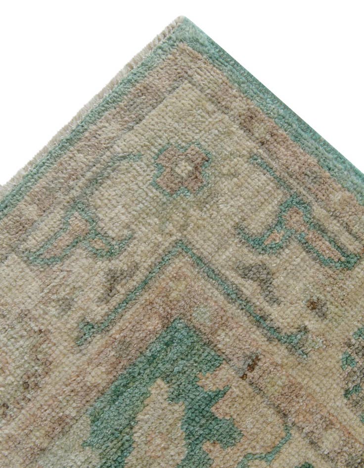Detail image of 2' 9 x 9' 5 Hand Knotted Oushak Wool Runner Rug