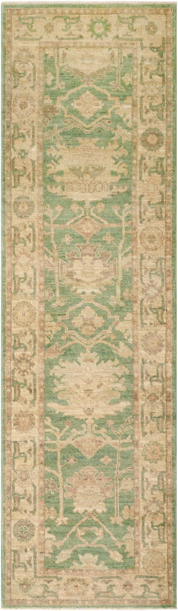2' 9 x 9' 5 Hand Knotted Oushak Wool Runner Rug