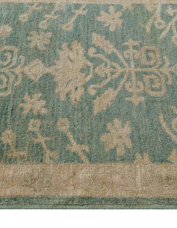 Detail image of 2' 11 x 11' 7 Hand Knotted Oushak Wool Runner Rug