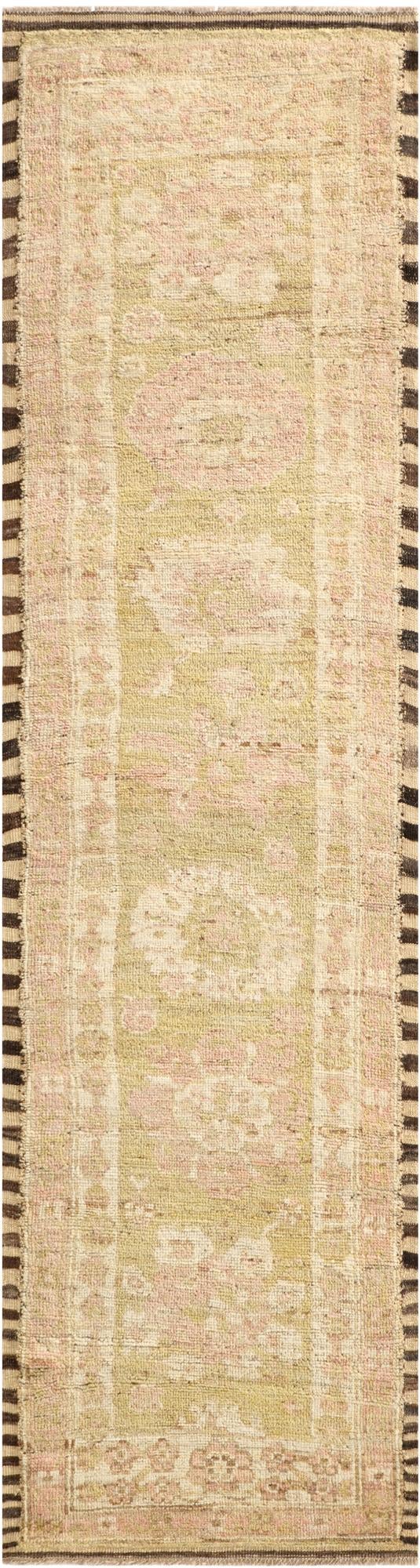 2' 9 x 10' 3 Hand Knotted Oushak Wool Runner Rug
