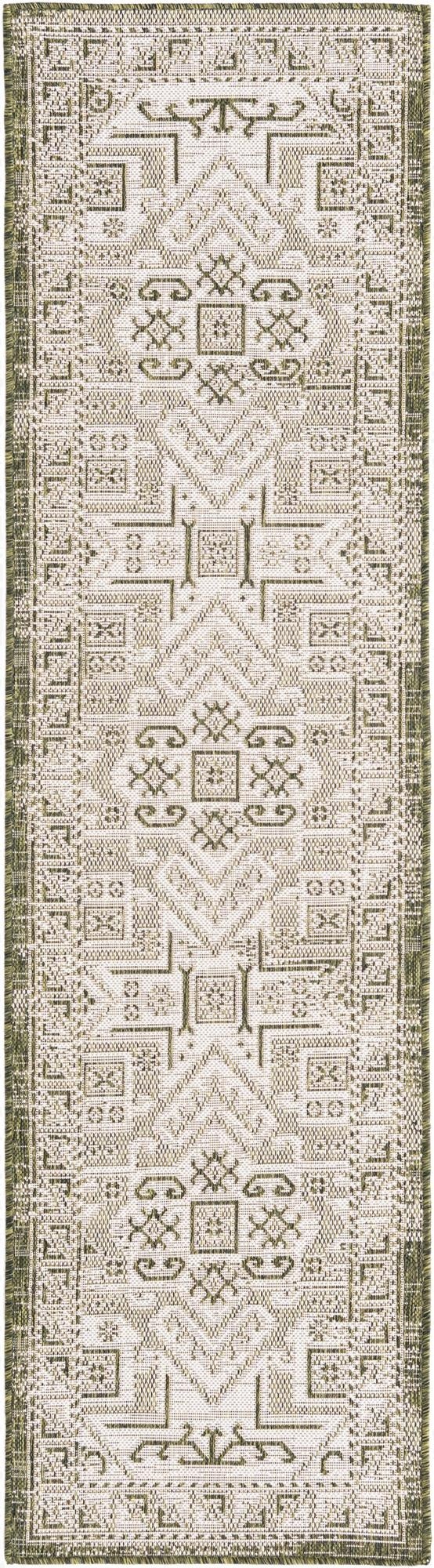  2' x 8'  Washable Aztec Indoor / Outdoor Runner Rug