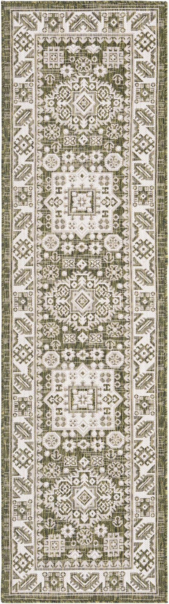  2' x 8'  Washable Aztec Indoor / Outdoor Runner Rug