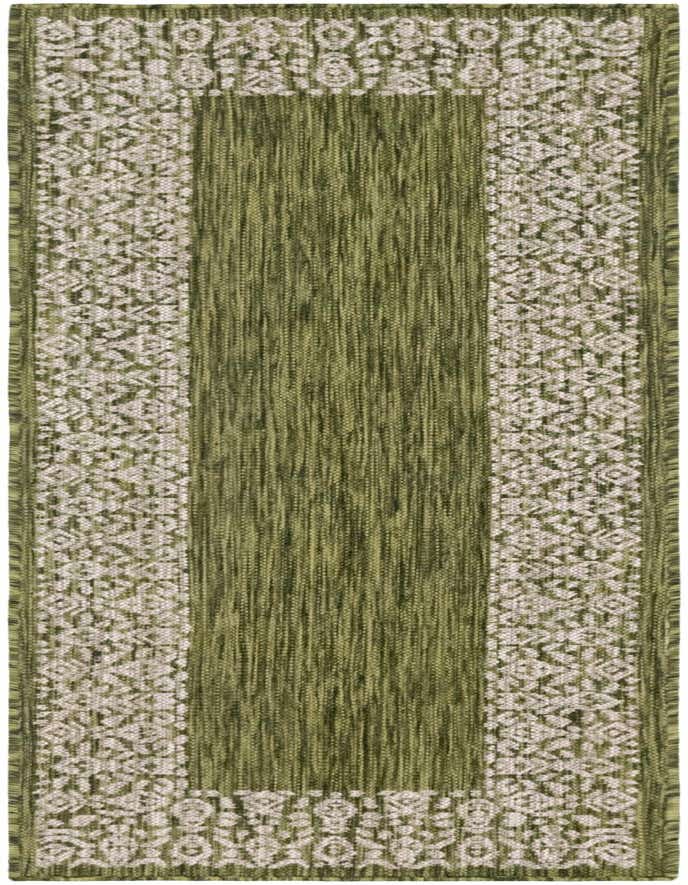 Primary image  3' x 6'  Washable Border Indoor / Outdoor Runner Rug