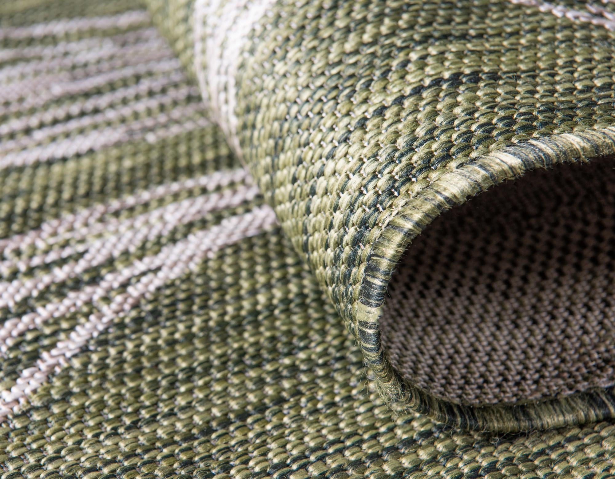 Green 2' x 6' Botanical Indoor / Outdoor Runner Rug | Rugs.com