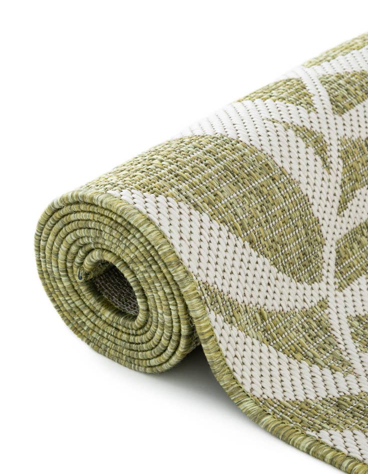 Detail image of  2' 7 x 10'  Washable Botanical Indoor / Outdoor Runner Rug