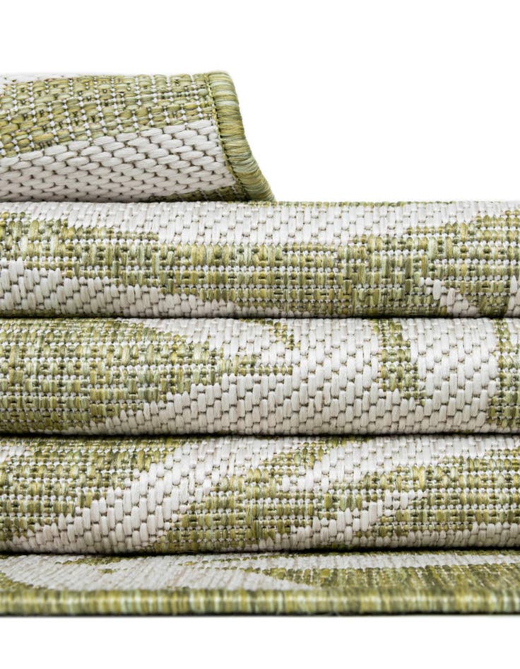 Detail image of  2' 7 x 10'  Washable Botanical Indoor / Outdoor Runner Rug