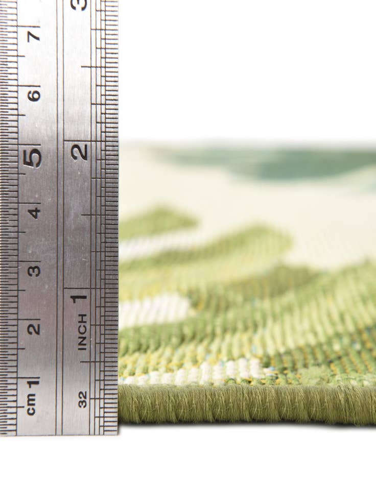 Detail image of  2' 7 x 11'  Washable Botanical Indoor / Outdoor Runner Rug