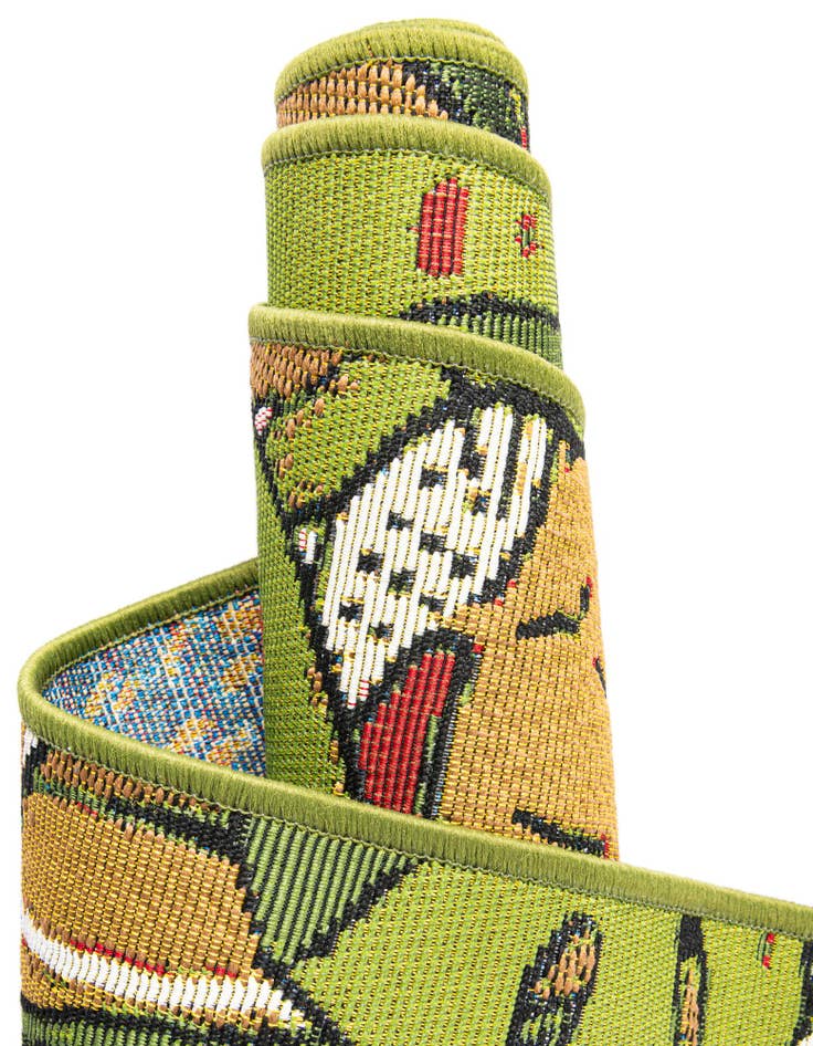 Detail image of  2' x 6'  Washable Botanical Indoor / Outdoor Runner Rug