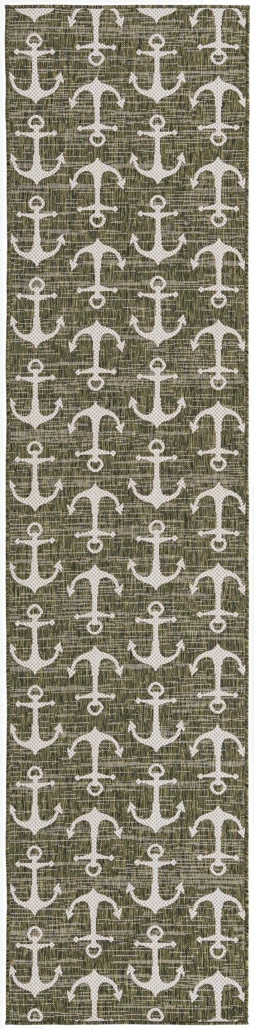  2' 7 x 12'  Washable Coastal Indoor / Outdoor Runner Rug
