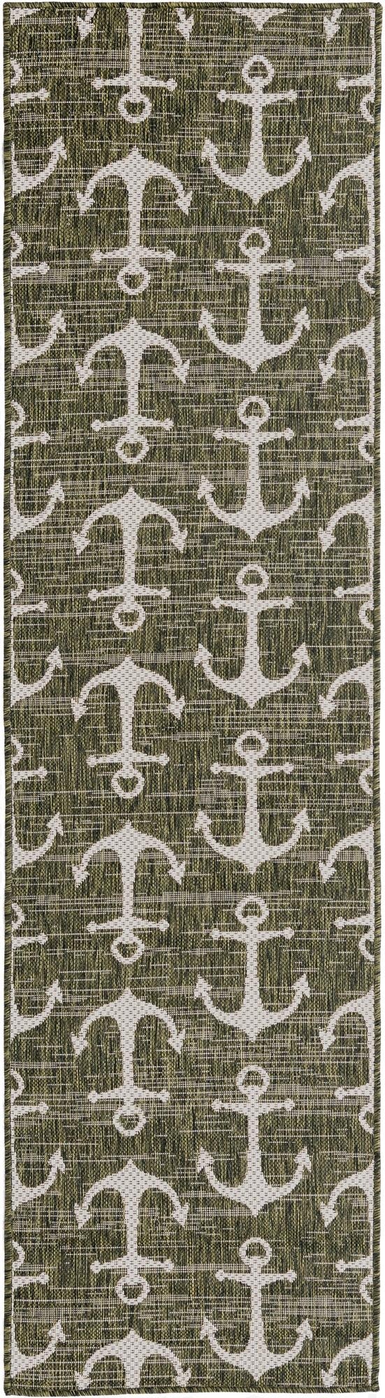  2' x 8'  Washable Coastal Indoor / Outdoor Runner Rug