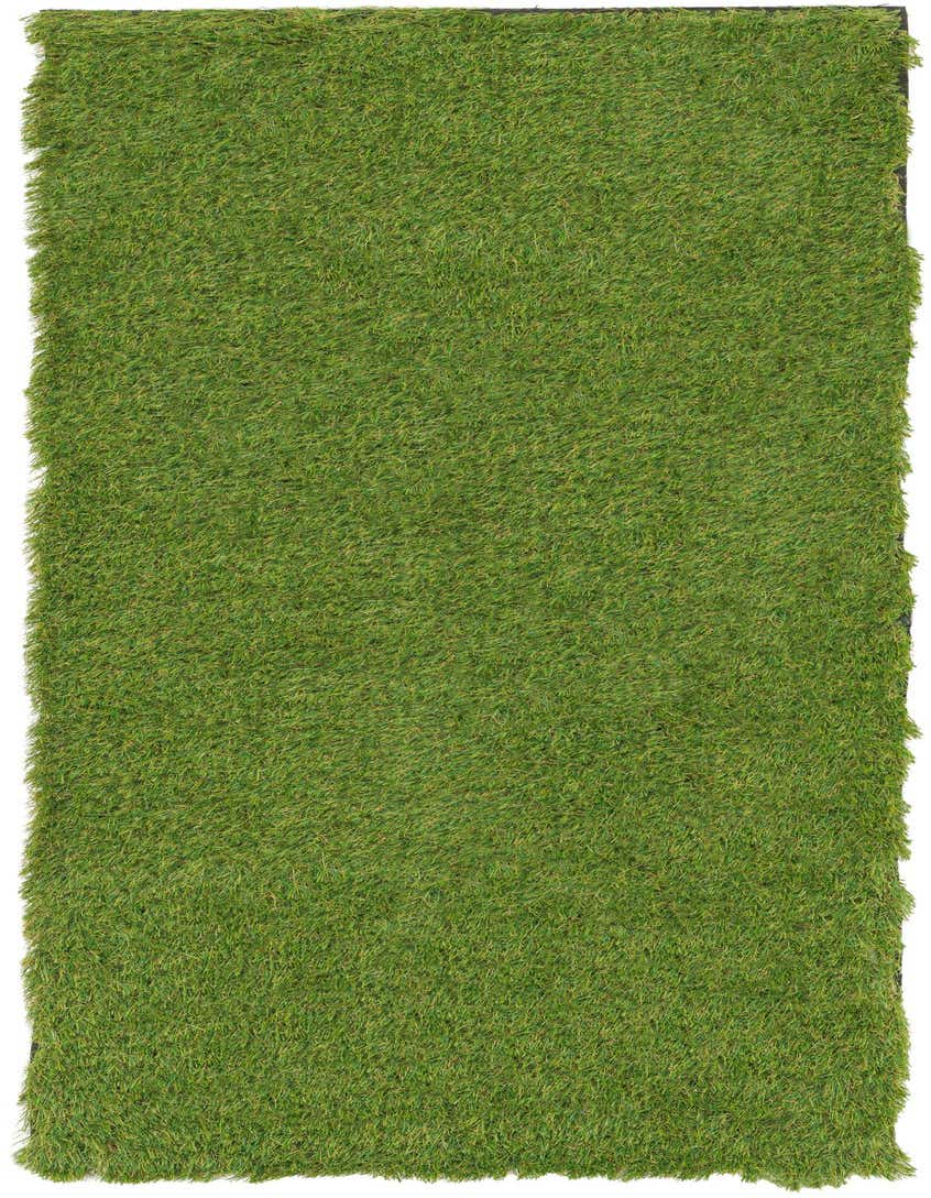 A 5 ft runner rug from the Outdoor Grass collection, featuring a textured green pile resembling artificial turf, suitable for indoor or outdoor use.